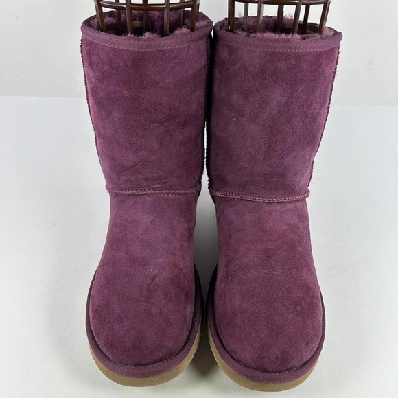 UGG Australia Women's Sheepskin Short Boot US 9 Purple Winter Boots 5825 - Picture 3 of 15